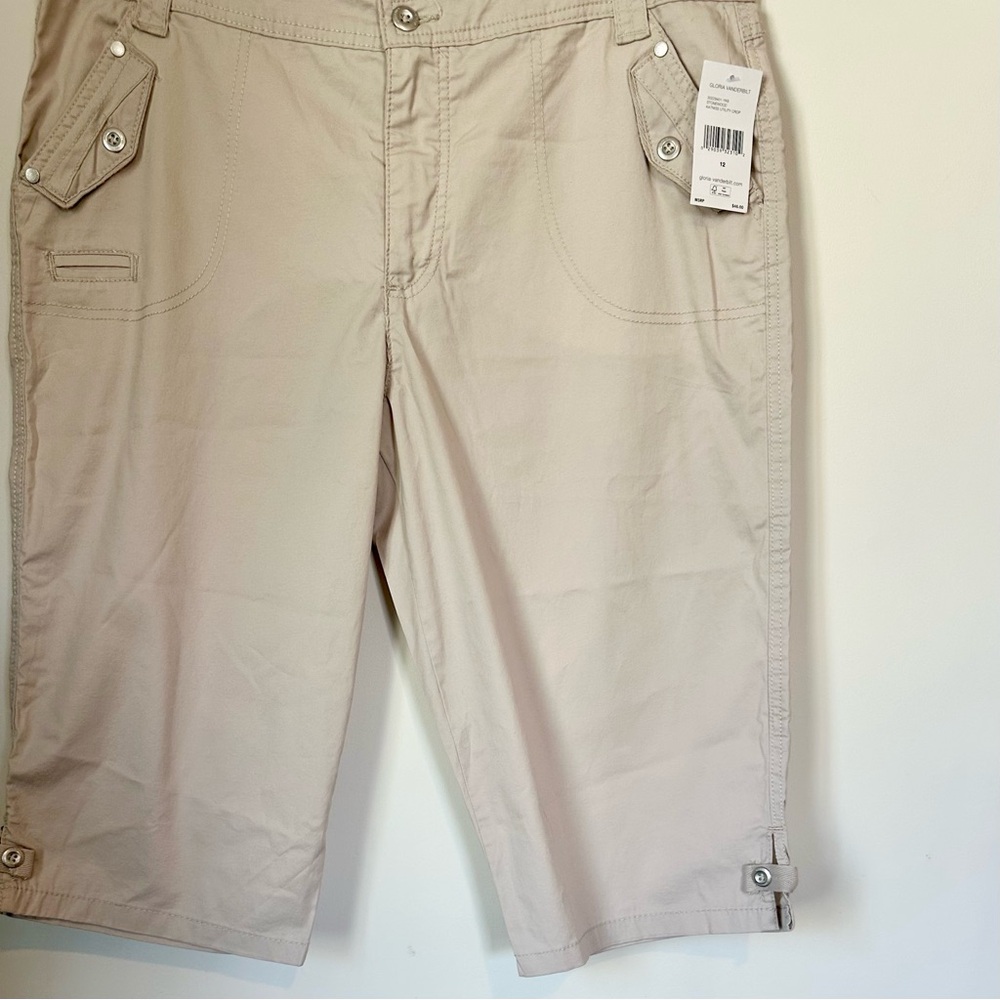 NWT Gloria Vanderbilt Katniss Utility Crop Shorts - Size 12 - Picture 4 of 7